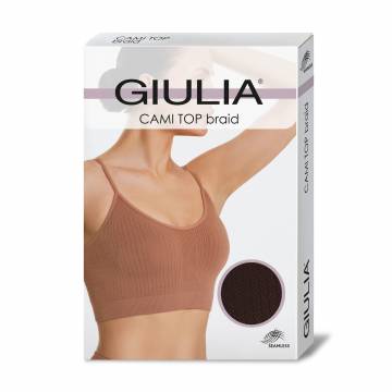 Бесшовный топ женский Giulia Cami Top Braid на тонких бретелях, Chocolate, размер L/XL Бесшовный топ женский Giulia Cami Top Braid на тонких бретелях, Chocolate, размер L/XL
