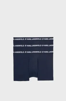 Мужские темно-синие боксеры LOGO Синий S Karl Lagerfeld 211M2102