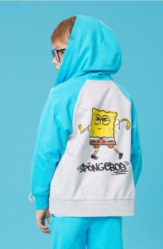 Худі на блискавці SpongeBob SquarePants - сірий