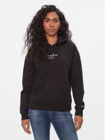 Tommy Jeans Світшот Essential Logo 2+ DW0DW16406 Чорний Boxy Fit Tommy Jeans Світшот Essential Logo 2+ DW0DW16406 Чорний Boxy Fit