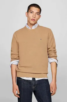 Мужской бежевый джемпер ESSENTIAL STRUCTURE CREW NECK Бежевый L Tommy Hilfiger MW0MW36347