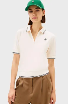 Женское белое поло SCRIPT Белый XXS Tommy Hilfiger WW0WW47853