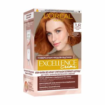 Стойкая безаммиачная крем-краска для волос LOreal Paris Excellence Creme Universal Nudes 7UR Универсальный медный, 192 мл Стойкая безаммиачная крем-краска для волос LOreal Paris Excellence Creme Universal Nudes 7UR Универсальный медный, 192 мл