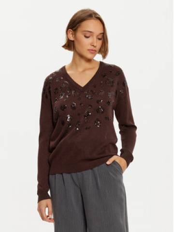 lola_casademunt Светр LF2411007 Коричневий Regular Fit lola_casademunt Светр LF2411007 Коричневий Regular Fit