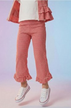 Широкі смугасті штани - рожевий