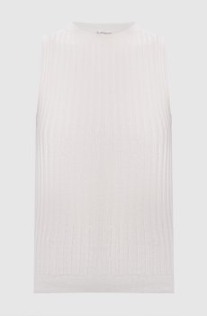 Белый топ в рубчик