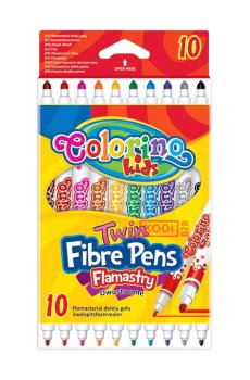 Набор двусторонних цветных фломастеров Colorino Kids Twin, 10 цветов, от 3 лет, 10 шт (13451PTR/1)