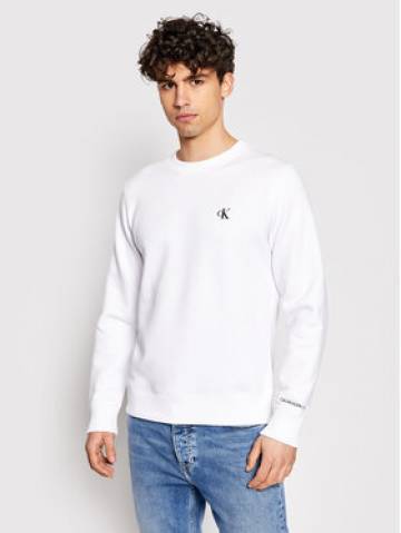 Calvin Klein Jeans Світшот Embroidered Logo J30J314536 Білий Regular Fit Calvin Klein Jeans Світшот Embroidered Logo J30J314536 Білий Regular Fit