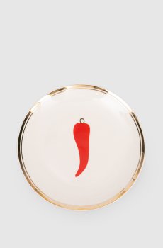 Белая фарфоровая тарелка для хлеба Horn Lucky Charm