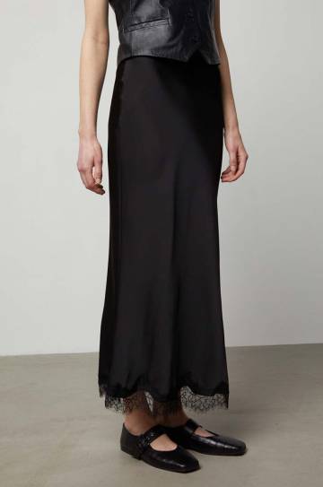 Юбка Answear Lab цвет чёрный maxi расклешённая Юбка Answear Lab цвет чёрный maxi расклешённая