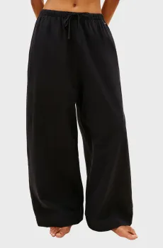 Женские черные брюки WIDE LEG PANTS (EXT) Черный M Tommy Hilfiger UW0UW06431