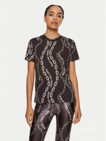 Versace Jeans Couture Футболка 77HAH613 JS365 Чорний Regular Fit Versace Jeans Couture Футболка 77HAH613 JS365 Чорний Regular Fit