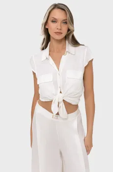 Женская белая блуза Белый L MARC&ANDRE BR25-05-LB