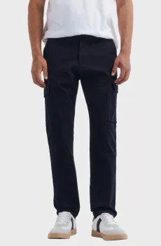 Мужские темно-синие карго Slim Fit Синий 44 SPRINGFIELD 1552730