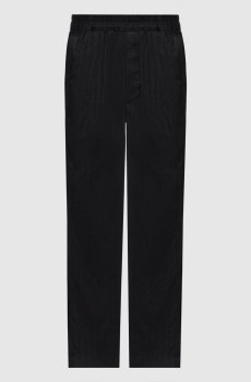 Черные брюки с шелком