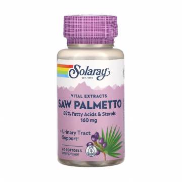 Экстракты ягод сереноа Solaray Saw Palmetto Berry Extract, 160 мг, 60 гелевых капсул Экстракты ягод сереноа Solaray Saw Palmetto Berry Extract, 160 мг, 60 гелевых капсул