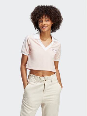 adidas Поло Crop Polo Shirt IP3757 Рожевий adidas Поло Crop Polo Shirt IP3757 Рожевий