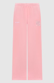 Розовые утепленные спортивные штаны Yankees