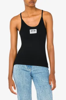 Женский черный топ Черный M Moschino A0809.3259;0555
