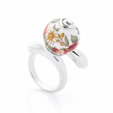 Серебряное кольцо (им. керамика) 111955 Серебряное кольцо (им. керамика) 111955