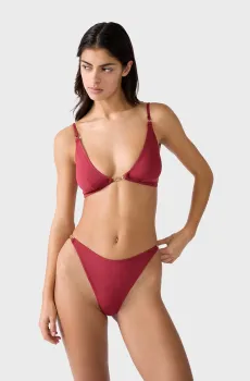 Женские бордовые трусики от купальника MAILLON Бордовый L Etam 6551901