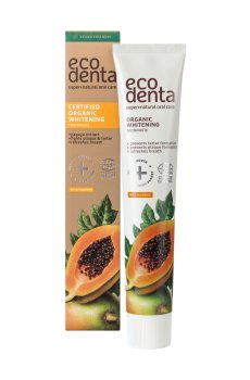 Отбеливающая зубная паста Ecodenta Papaya Whitening Toothpaste с папайей, 75 мл