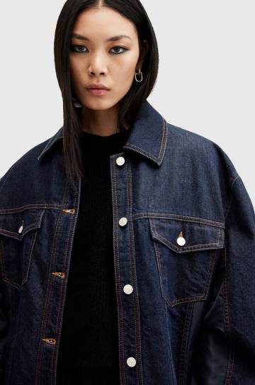 Куртка-бомбер AllSaints DILLAN BOMBER женский цвет синий переходная W007OA Куртка-бомбер AllSaints DILLAN BOMBER женский цвет синий переходная W007OA
