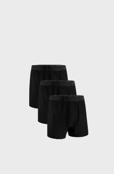 Мужские черные трусы (3 шт) UA LOUNGE TECH MESH BOXER - 6 Черный M Under Armour 1390498-001
