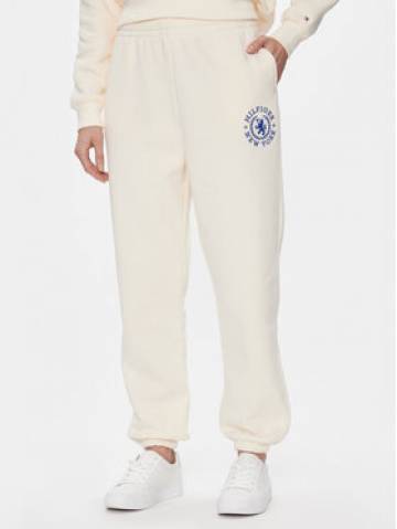 Tommy Hilfiger Спортивні штани Crest Sweat Pant WW0WW40601 Écru Regular Fit Tommy Hilfiger Спортивні штани Crest Sweat Pant WW0WW40601 Écru Regular Fit