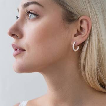 Золотые серьги с фианитами с06419 Золотые серьги с фианитами с06419
