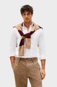 Мужская белая рубашка OXFORD Белый 44 Tommy Hilfiger MW0MW40529