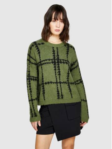 Sisley Светр 1026L103P Зелений Boxy Fit Sisley Светр 1026L103P Зелений Boxy Fit