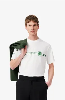 Мужская белая футболка Белый S Lacoste TH9694001