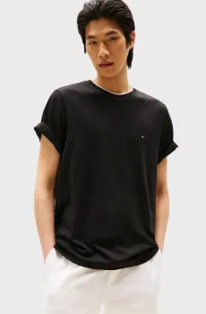 Мужская черная футболка COTTON MODAL TEE Черный XXL Tommy Hilfiger MW0MW39368