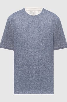 Синяя футболка с леном