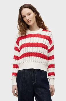 Женский джемпер в полоску LOOSE Разноцветный M Tommy Jeans DW0DW22926
