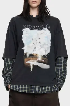 Женская черная футболка Черный M Bimba Y Lola 252BR7481.12035