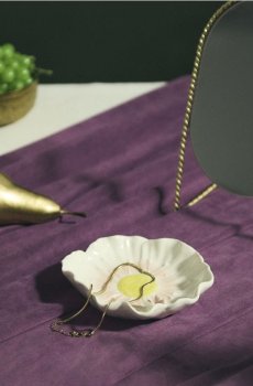 Керамічний декоративний піднос у формі квітки - різнобарвний