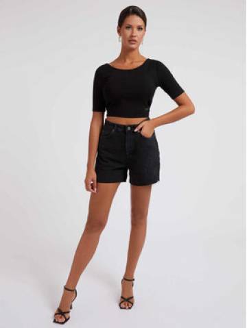 Guess Джинсові шорти Manola W3GD50 D4ZM1 Чорний Loose Fit Guess Джинсові шорти Manola W3GD50 D4ZM1 Чорний Loose Fit