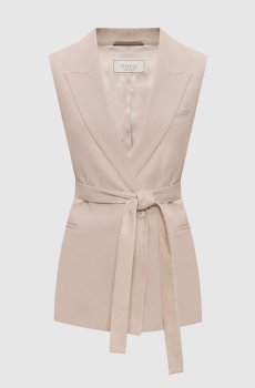 Бежевый жилет с цепочкой мониль