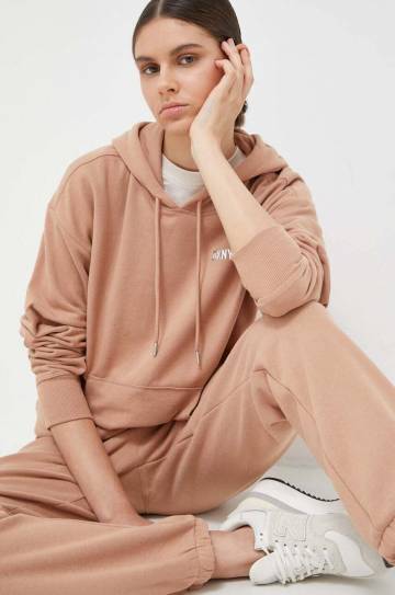 Спортивные штаны Dkny цвет серый однотонные Спортивные штаны Dkny цвет серый однотонные
