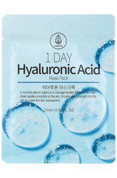 Тканевая маска для лица Med B 1 Day Hyaluronic Acid Mask с гиалуроновой кислотой, 27 мл