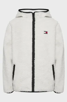 Мужская белая куртка TJM REG BADGE TEDDY ZIP TRU EXT Белый M Tommy Jeans DM0DM19224