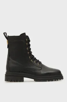 Женские черные кожаные ботинки PLAQUE Черный 36 Tommy Hilfiger FW0FW08767