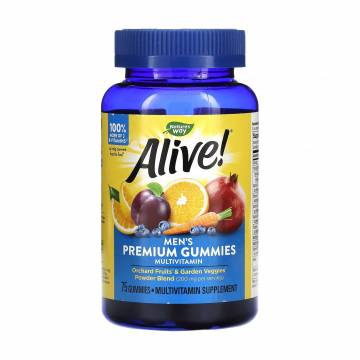 Мультивитамины для мужчин Natures Way Alive! Mens Gummies Multivitamin, 75 жевательных таблеток Мультивитамины для мужчин Natures Way Alive! Mens Gummies Multivitamin, 75 жевательных таблеток