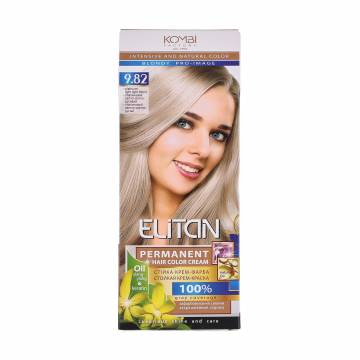 Стойкая крем-краска для волос Elitan Permanent Hair Color Cream 9.82 Платиновый светло-светло русый, 115 мл Стойкая крем-краска для волос Elitan Permanent Hair Color Cream 9.82 Платиновый светло-светло русый, 115 мл