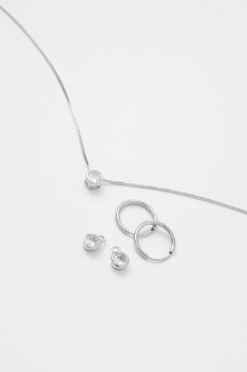 Серебряный комплект - колье и серьги Answear Lab Серебряный комплект - колье и серьги Answear Lab