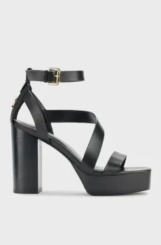 Женские черные кожаные босоножки Черный 40 DKNY K1447608