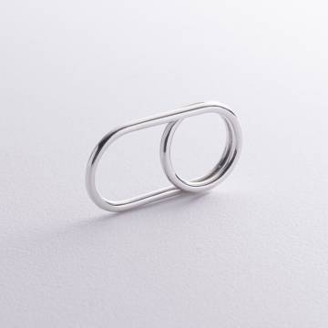 Серебряное кольцо "Chantal" (на два пальчика) 112779 Серебряное кольцо "Chantal" (на два пальчика) 112779