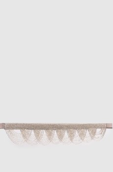Серебристый пояс из бисера ABETE